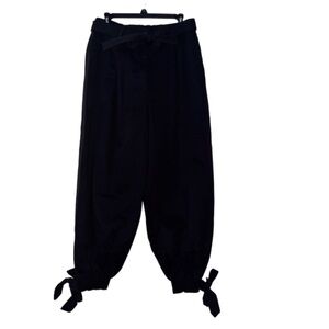 The Drop Stylish Black Tie-Cuff Pants